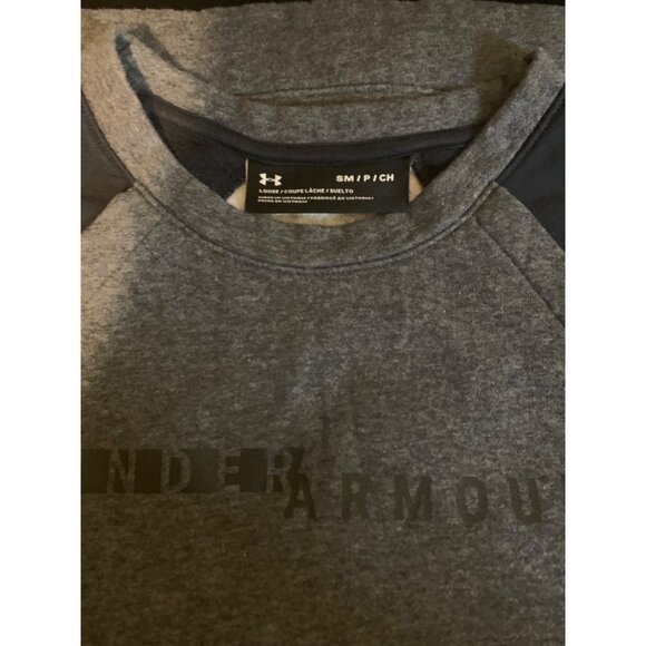 Under Armour Womens Sweatshirt Small Blue Cropped Athletic Sports Outdoor - Picture 4 of 11